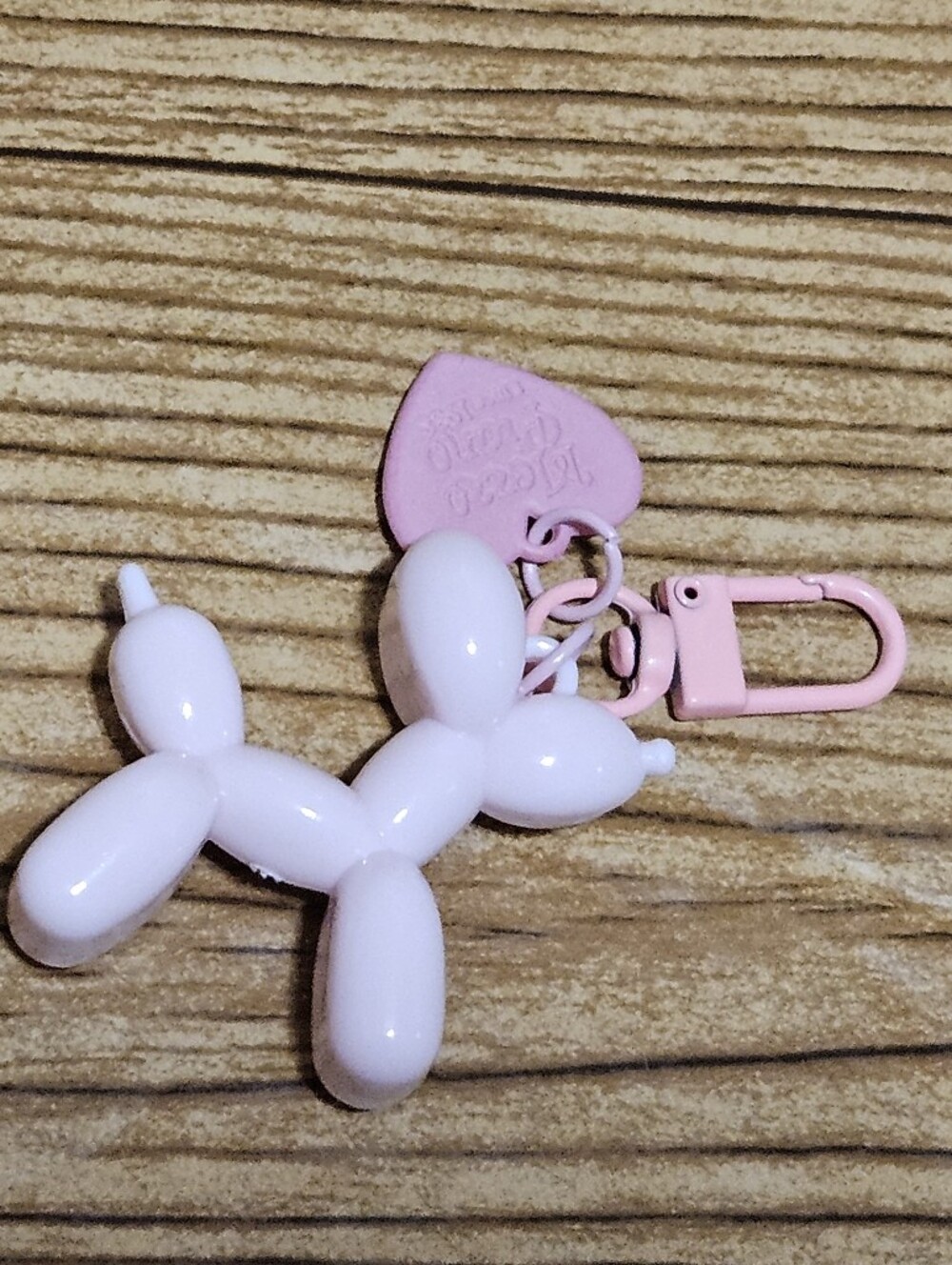 Balloon Dog Charm Keychain Pink - Picture 2 of 3